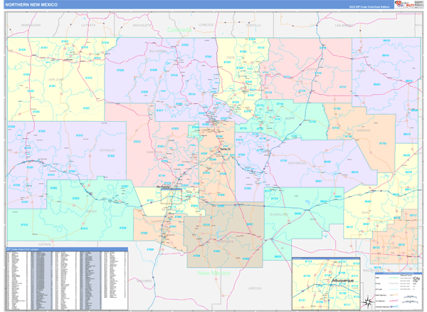 New Mexico Northern  Wall Map