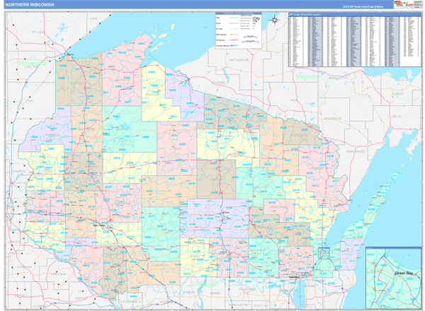 Wisconsin Northern  Wall Map