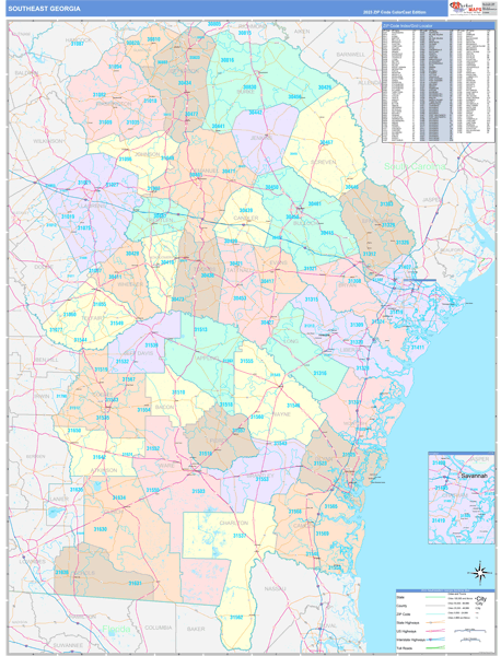 Savannah, GA Map