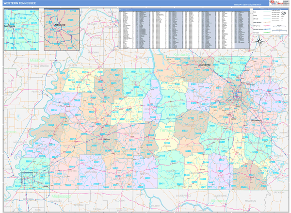 Tennessee Western Sectional Map