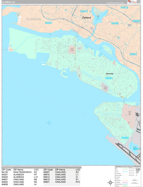 Alameda City Map Book Premium Style