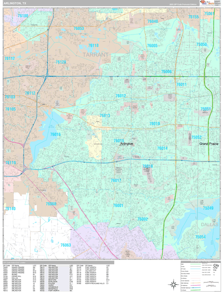 Arlington City Digital Map Premium Style