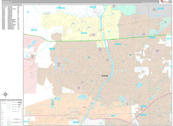 Aurora City Digital Map Premium Style