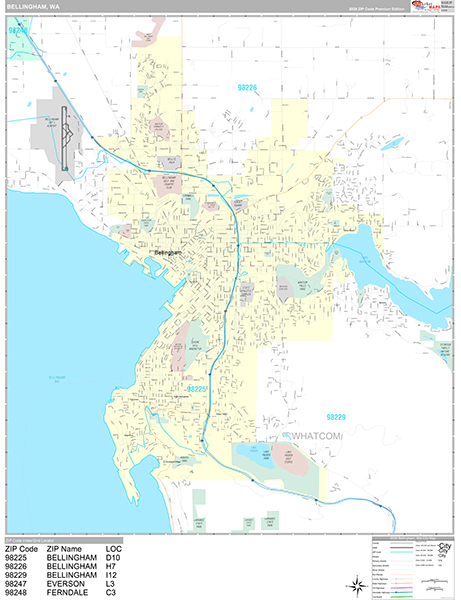 Bellingham, WA Zip Code Map