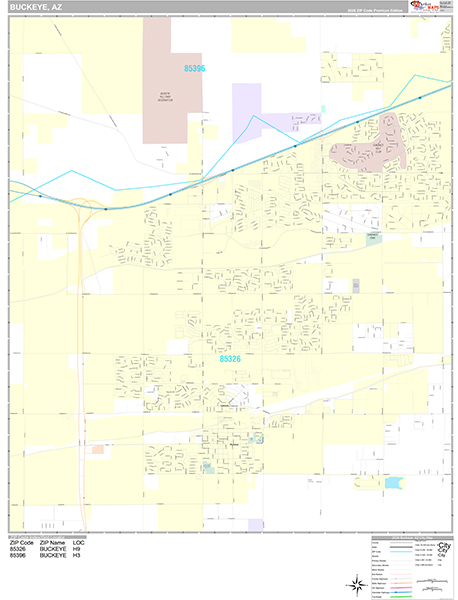 Buckeye, AZ Zip Code Map