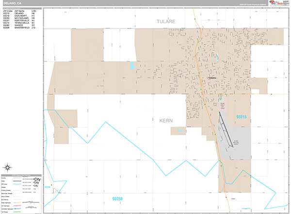 Delano Map Premium Style