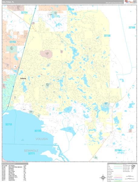 Deltona, FL Wall Map