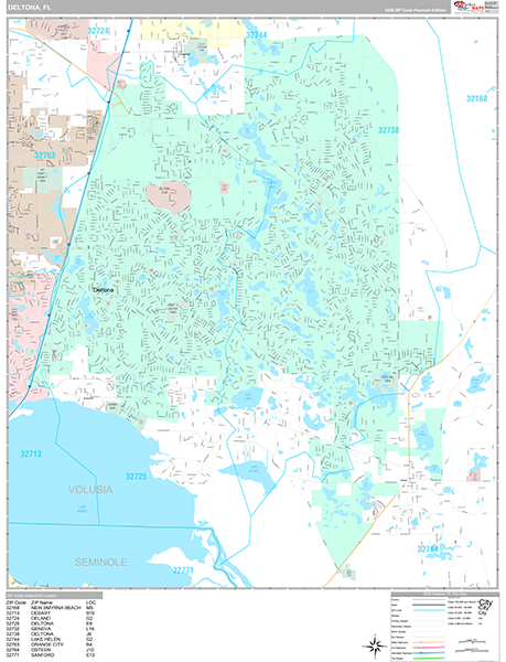 Deltona, FL Zip Code Map