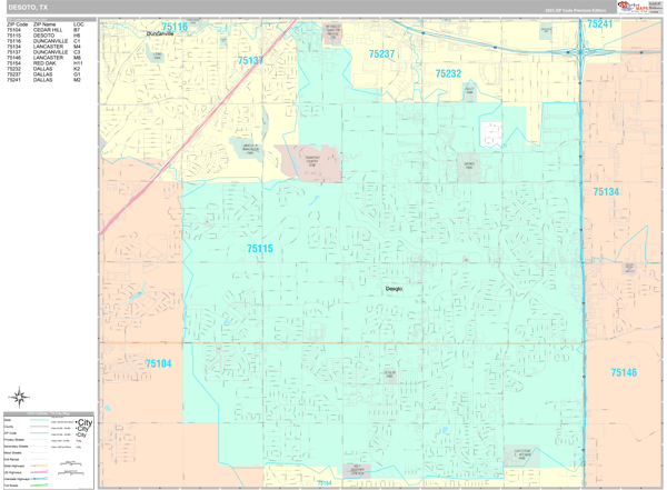 Desoto City Digital Map Premium Style