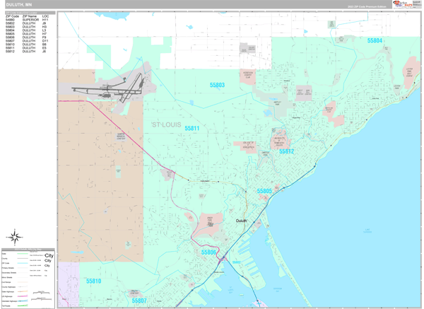 Duluth City Digital Map Premium Style