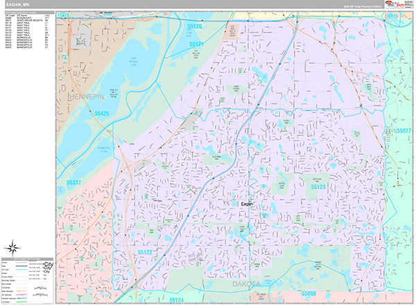 Eagan, MN Wall Map
