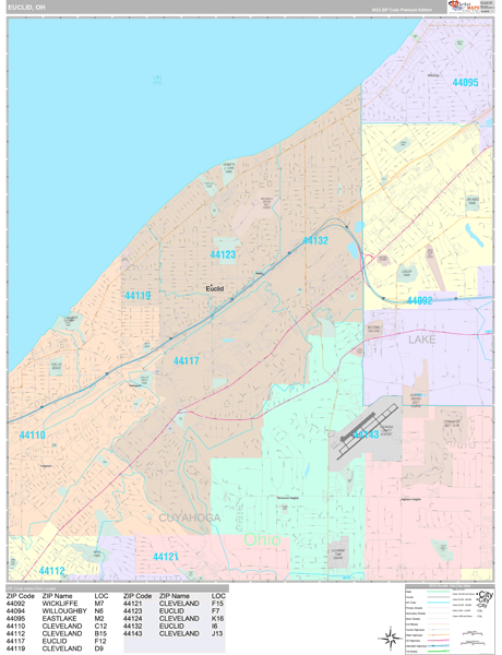 Euclid City Digital Map Premium Style