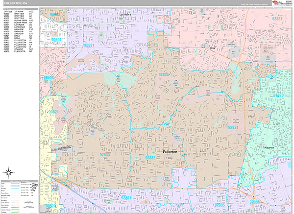 Fullerton Map Premium Style