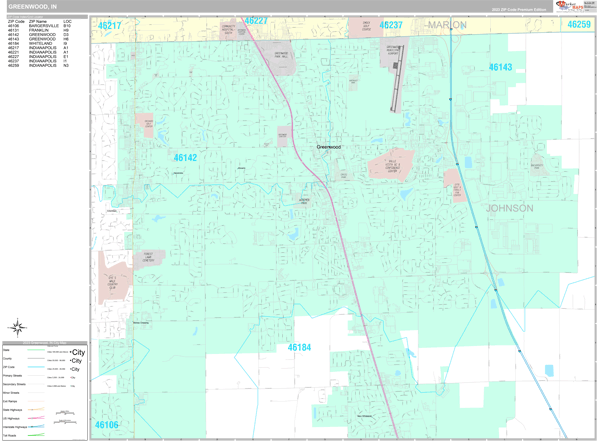 Greenwood City Digital Map Premium Style