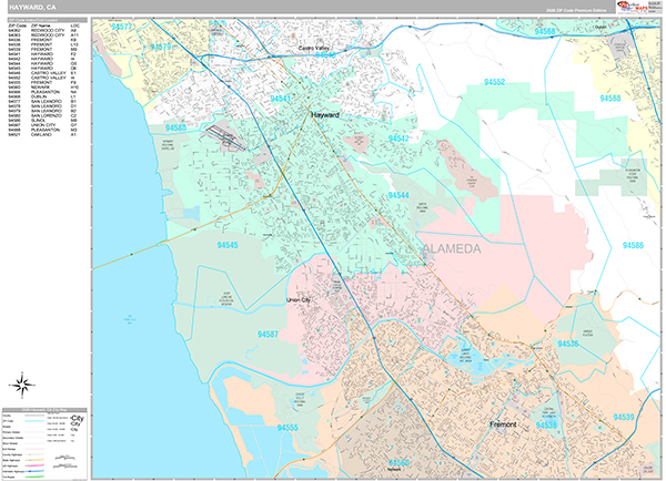 Hayward Map Premium Style