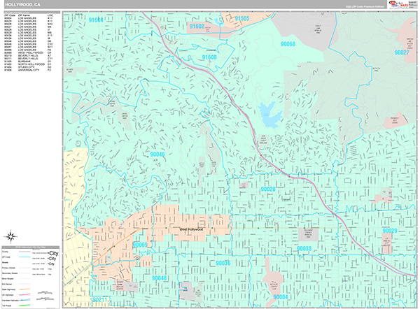 Hollywood Map Premium Style