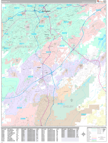 Hoover Alabama Wall Map Premium Style By MarketMAPS MapSales Hoover Alabama Wall Map Premium Style By MarketMAPS MapSales