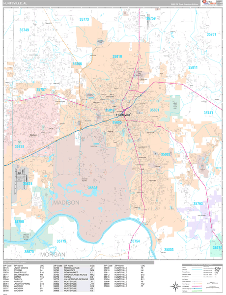 Huntsville City Digital Map Premium Style