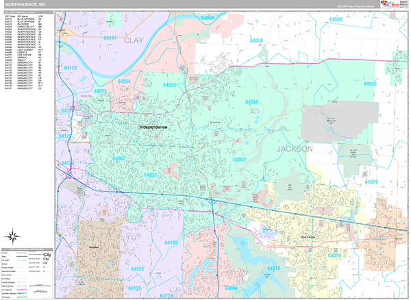 Independence, MO Zip Code Map