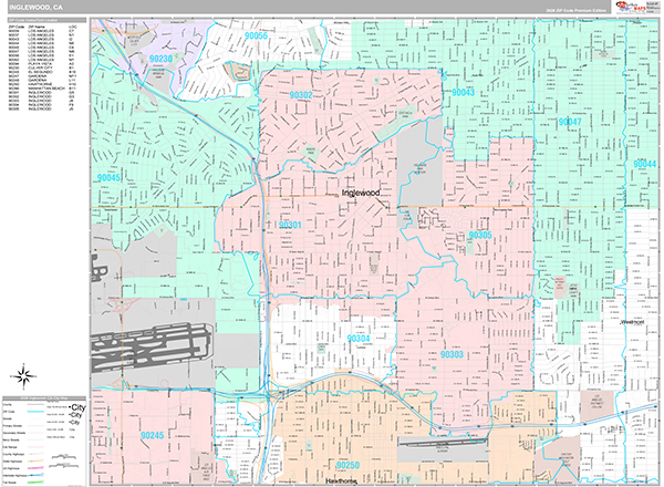 Inglewood Map Premium Style