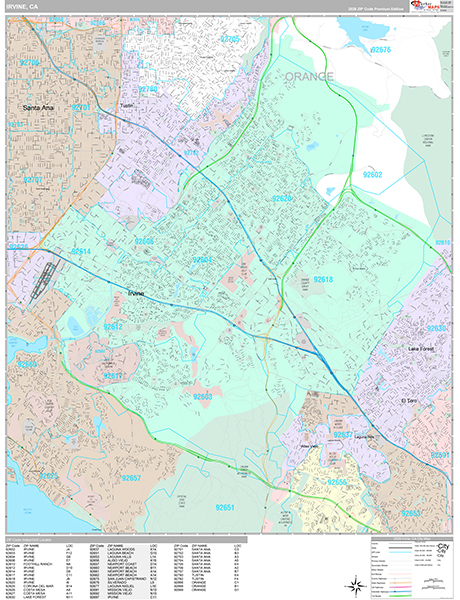 Irvine Map Premium Style