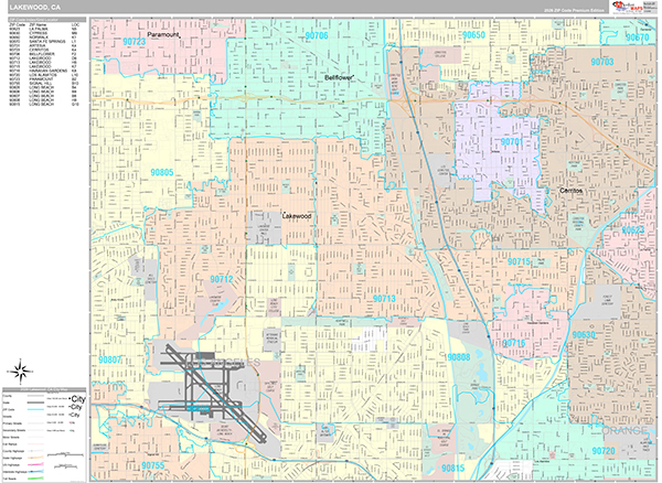 Lakewood Map Premium Style