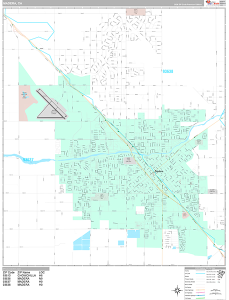 Madera Map Premium Style