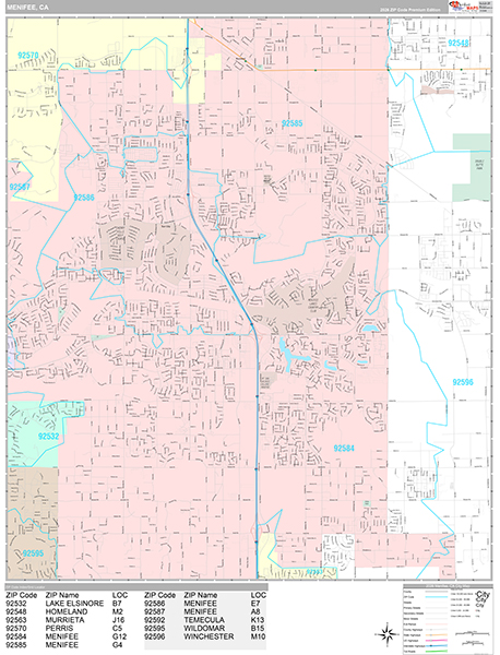 Menifee Map Premium Style
