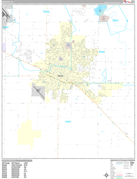 Merced Map Premium Style