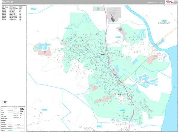 Novato Map Premium Style