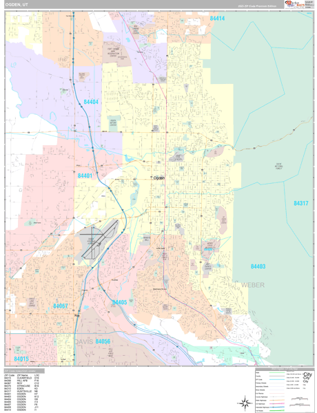 Ogden, UT Zip Code Map