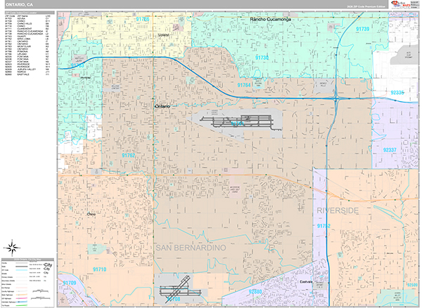 Ontario Map Premium Style
