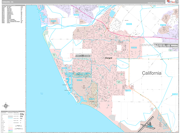 Oxnard Map Premium Style