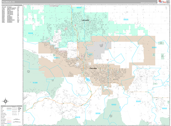 Palmdale Map Premium Style