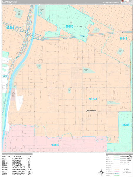 Paramount City Digital Map Premium Style