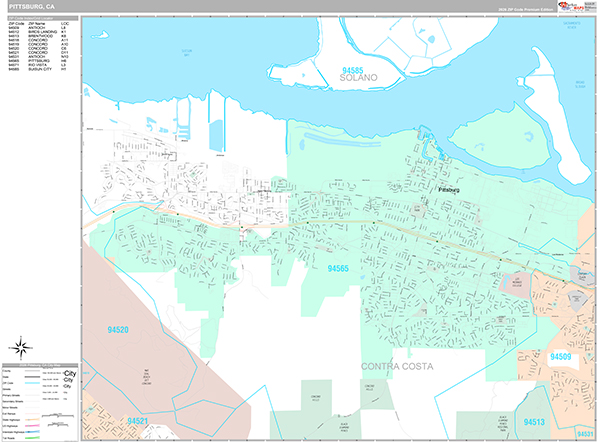 Pittsburg Map Premium Style