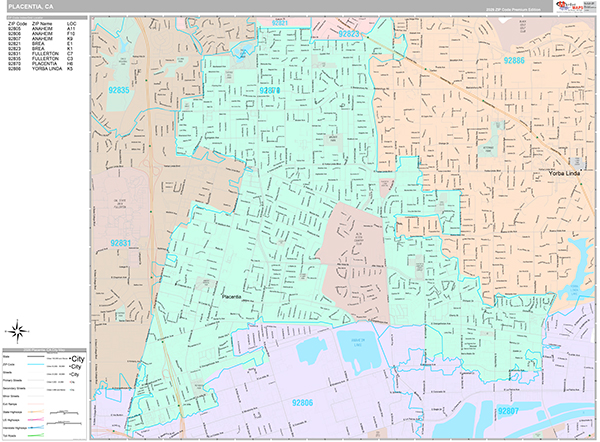 Placentia Map Premium Style