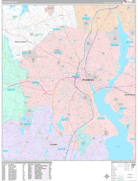 Providence City Digital Map Premium Style