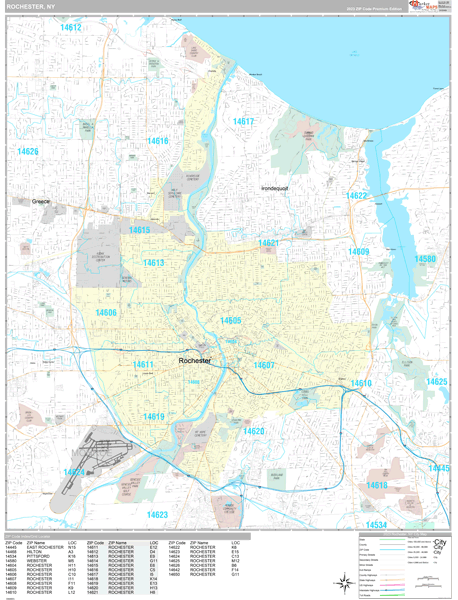 Rochester City Map Book Premium Style