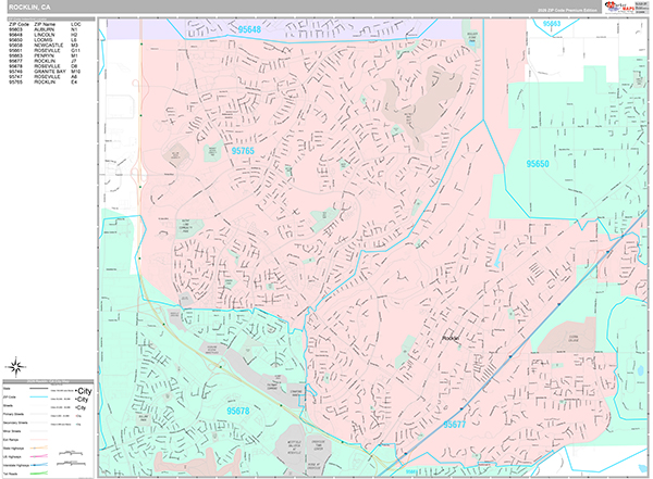 Rocklin Map Premium Style