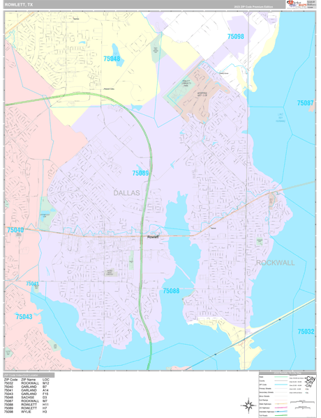 Rowlett City Map Book Premium Style