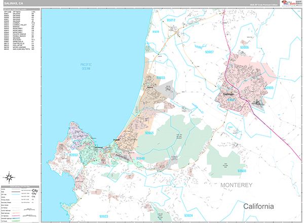 Salinas Map Premium Style