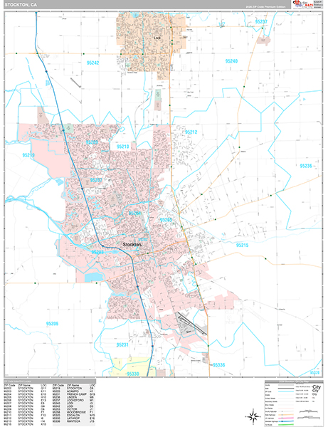 Stockton Map Premium Style