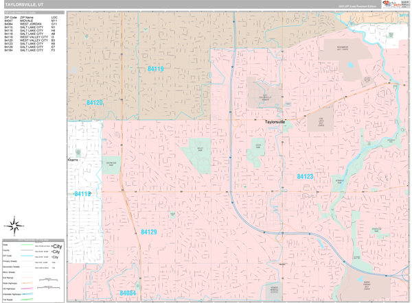 Taylorsville City Digital Map Premium Style