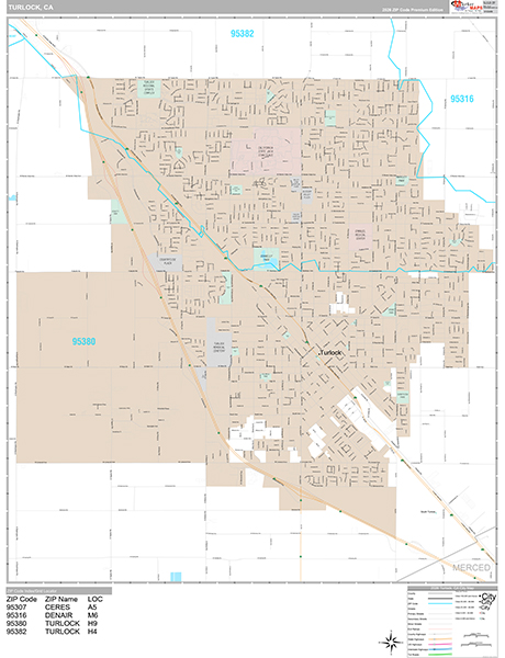 Turlock Map Premium Style
