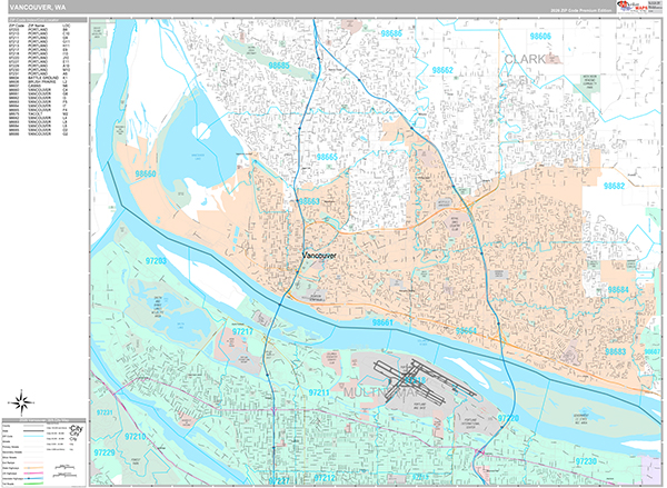 Vancouver, WA Zip Code Map