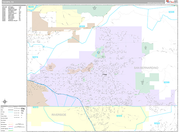Yucaipa Map Premium Style