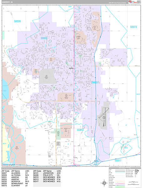 Ankeny Wall Map