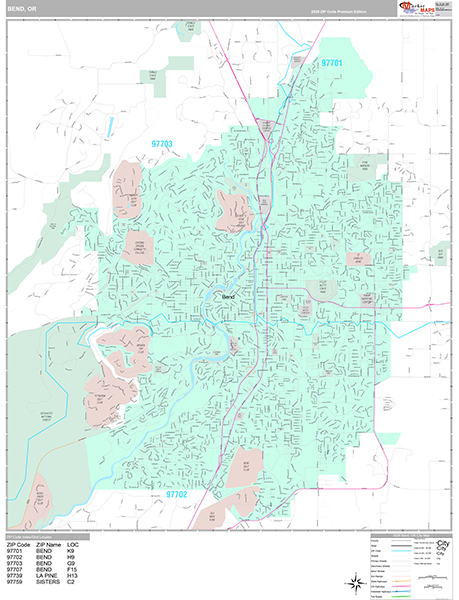 Bend Wall Map