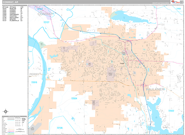 Conway Wall Map